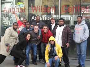 The cast of JITNEY at the August Wilson Center for African American Culture in Pittsburgh